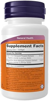NOW Foods, Lutein & Zeaxanthin, 60 Softgels